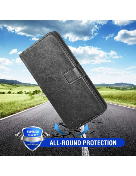 Funda de Cartera Asuwish para Sony Xperia 10 II - Negro