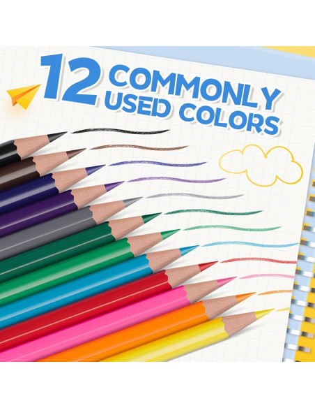 144 Lápices de Colores A Granel Aigybobo - 12 Colores Vibrantes 144 Lápices de Colores A Granel Aigybobo - 12 Colores Vibrantes