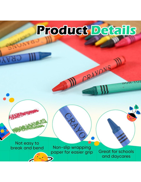 10 Paquetes de Crayones Trandraft 8 Colores Mini 8.7 cm 10 Paquetes de Crayones Trandraft 8 Colores Mini 8.7 cm