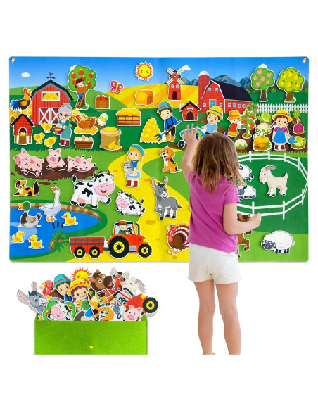 Juego de Tablero de Fieltro PENGFULL 111.76x71.12 cm Animales Juego de Tablero de Fieltro PENGFULL 111.76x71.12 cm Animales