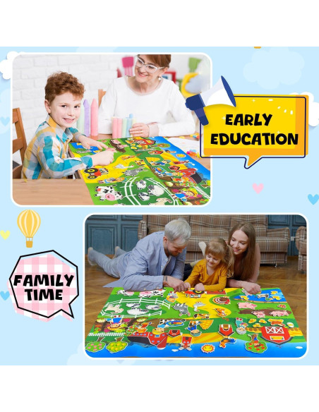 Juego de Tablero de Fieltro PENGFULL 111.76x71.12 cm Animales Juego de Tablero de Fieltro PENGFULL 111.76x71.12 cm Animales