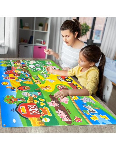 Juego de Tablero de Fieltro PENGFULL 111.76x71.12 cm Animales