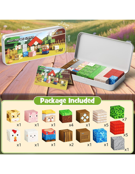 Juguetes de Viaje Magnéticos Hunloot - 35PCS Animales de Granja Juguetes de Viaje Magnéticos Hunloot - 35PCS Animales de Granja