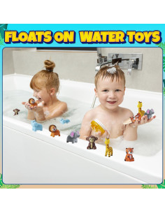 Mini Juguetes de Baño Bedwina - 12 Animales de Zoológico 2