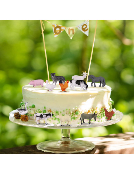 Set de 12 Figuritas de Animales de Granja ArtCreativity - Decoraciones Realistas para Pasteles Set de 12 Figuritas de Animales de Granja ArtCreativity - Decoraciones Realistas para Pasteles