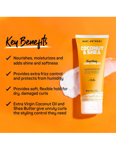 Crema Nutritiva para Rizos Marc Anthony 198 g - Anti-Frizz