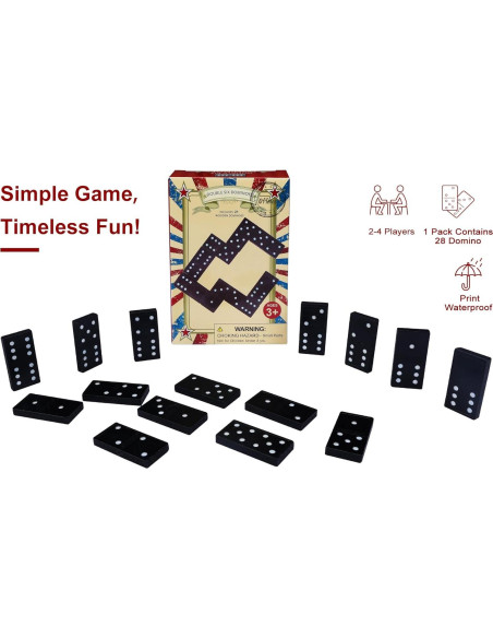 Juego de Damas Doble 6 de Madera Offelec - 28 Fichas Juego de Damas Doble 6 de Madera Offelec - 28 Fichas