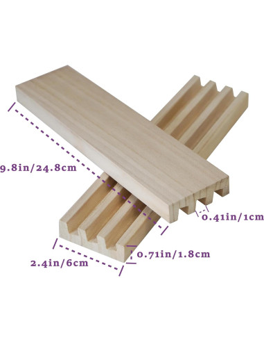 Juego de 8 Soportes de Dominó de Madera DNB - 3 Ranuras