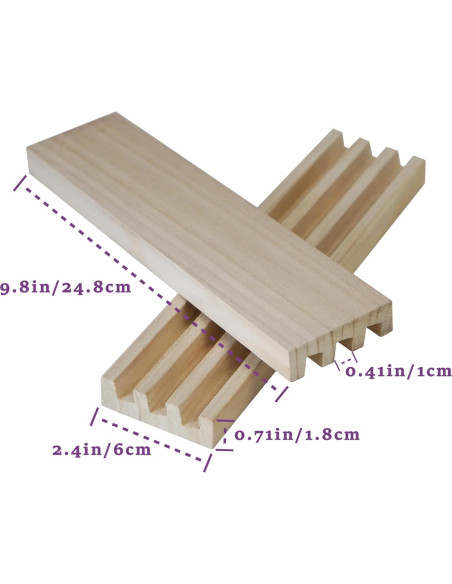 Juego de 8 Soportes de Dominó de Madera DNB - 3 Ranuras Juego de 8 Soportes de Dominó de Madera DNB - 3 Ranuras