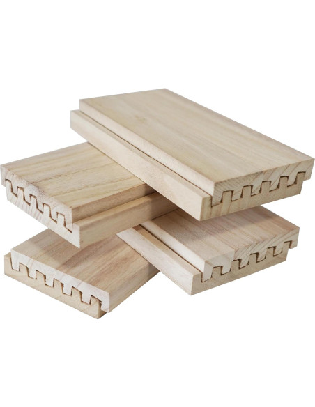 Juego de 8 Soportes de Dominó de Madera DNB - 5 Ranuras Juego de 8 Soportes de Dominó de Madera DNB - 5 Ranuras