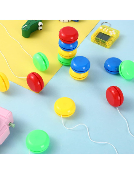 200 Mini Yoyos de Plástico Junkin en 4 Colores para Niños 200 Mini Yoyos de Plástico Junkin en 4 Colores para Niños