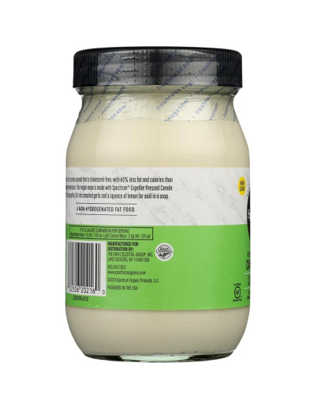 Mayonesa Vegana Ligera de Canola Spectrum Naturals 454 g Mayonesa Vegana Ligera de Canola Spectrum Naturals 454 g