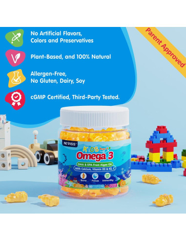 Gomitas Omega 3 para Niños NEVISS - Sin Sabor a Pescado