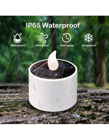 Luces de Té Solares LED Stadeco 6 Pack 5.8cm para Exterior