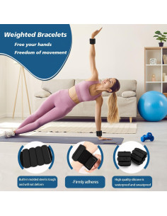 Pesas para Tobillos y Muñecas SDATEKIT 0.91kg Ajustables 2