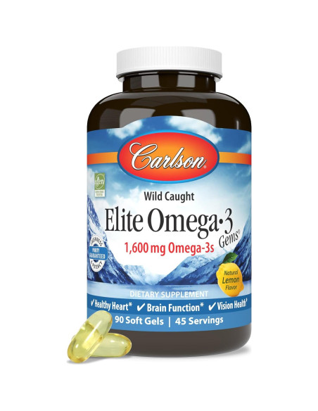 Omega-3 Gems Carlson 1600mg EPA DHA 90 Gelatinas Blandas Omega-3 Gems Carlson 1600mg EPA DHA 90 Gelatinas Blandas