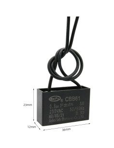 Capacitor CBB61 0.8uF 250V CA para Ventilador - 2 Piezas 2