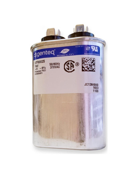 Capacitor de Funcionamiento Genteq 10uF 370V Ovalado Capacitor de Funcionamiento Genteq 10uF 370V Ovalado