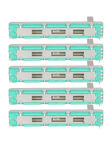 Potenciómetro Deslizante Heyiarbeit B10K 60mm 5 Piezas Potenciómetro Deslizante Heyiarbeit B10K 60mm 5 Piezas