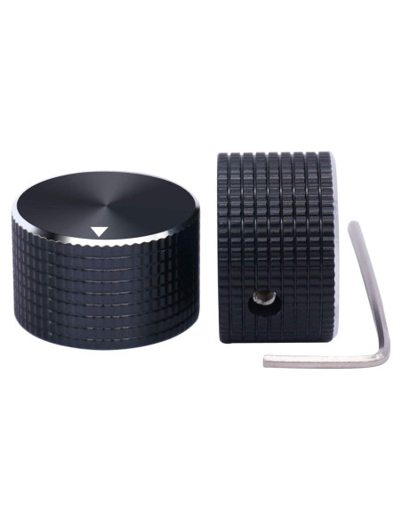 Perillas de Control de Volumen Taiss de Aluminio Negro 25x15mm Perillas de Control de Volumen Taiss de Aluminio Negro 25x15mm