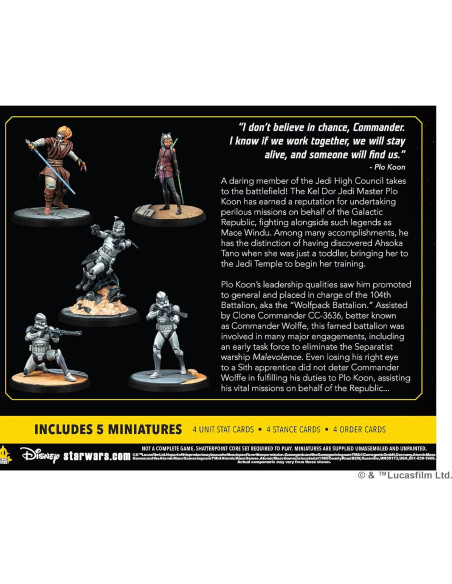 Star Wars Shatterpoint Pack de Escuadrón Plo Koon y Wolffe Star Wars Shatterpoint Pack de Escuadrón Plo Koon y Wolffe