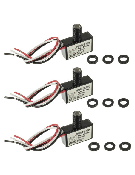 Sensor de Luz Fotocélula EPLZON 3 Unidades IP65 Automático Sensor de Luz Fotocélula EPLZON 3 Unidades IP65 Automático