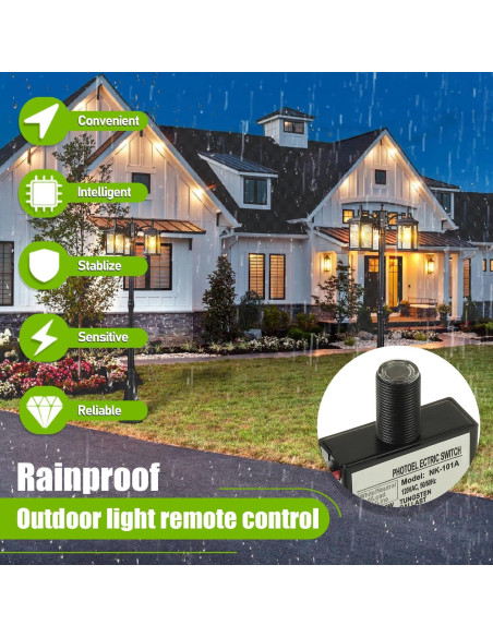 Sensor de Luz Fotocélula EPLZON 3 Unidades IP65 Automático Sensor de Luz Fotocélula EPLZON 3 Unidades IP65 Automático