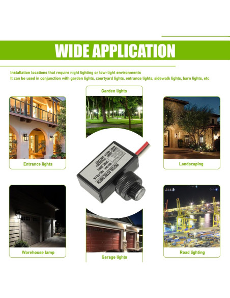 Sensor de Luz Fotocélula EPLZON 3 Unidades IP65 Automático Sensor de Luz Fotocélula EPLZON 3 Unidades IP65 Automático
