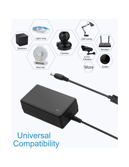 Fuente de Alimentación DC 12V 3A ALITOVE Adaptador 36W Paquete de 10 Fuente de Alimentación DC 12V 3A ALITOVE Adaptador 36W Paquete de 10
