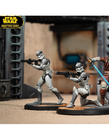 Star Wars Shatterpoint Pack de Escuadrón Plo Koon y Wolffe