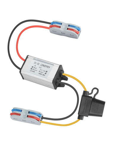 Convertidor DC-DC MZHOU 8-32V a 5V 5A IP67 para Vehículos