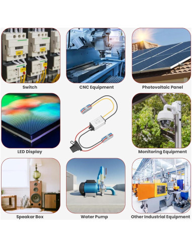 Convertidor DC-DC MZHOU 8-32V a 5V 5A IP67 para Vehículos