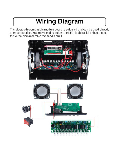 Kit de Altavoz Bluetooth DIY BANRIA con Pantalla Digital y Radio FM Kit de Altavoz Bluetooth DIY BANRIA con Pantalla Digital y Radio FM