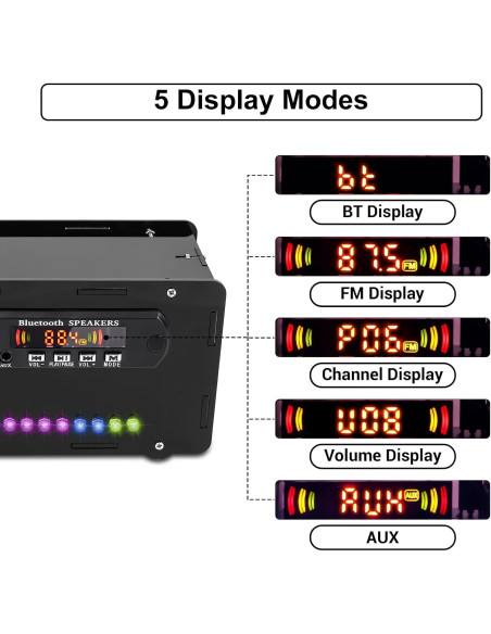 Kit de Altavoz Bluetooth DIY BANRIA con Pantalla Digital y Radio FM Kit de Altavoz Bluetooth DIY BANRIA con Pantalla Digital y Radio FM
