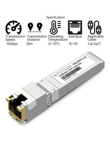 Módulo Transceptor RJ45 SFP+ 10GBASE-T 30m Cat6a/7 OPSTRAN