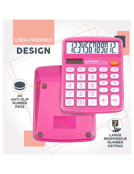 Calculadora de Escritorio Catiga CD-2786 12 Dígitos LCD Doble Alimentación Calculadora de Escritorio Catiga CD-2786 12 Dígitos LCD Doble Alimentación