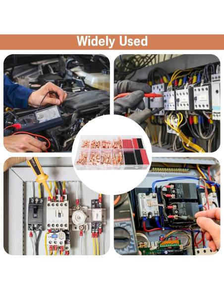 Kit 150 Terminales de Cobre + 80 Tubos Termocontraíbles