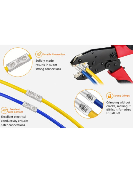 Conectores de Empalme SVAAR 6 AWG Cobre Estañado 24PCS Conectores de Empalme SVAAR 6 AWG Cobre Estañado 24PCS