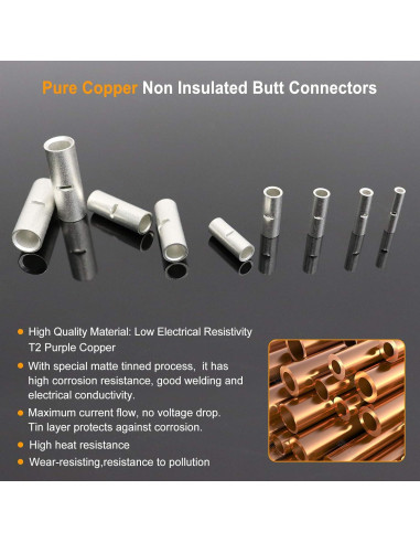 Conectores de Empalme SVAAR 6 AWG Cobre Estañado 24PCS