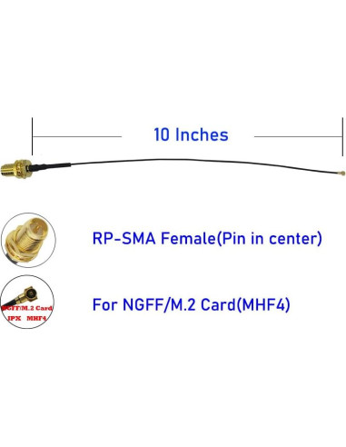 Antena WiFi 8dBi Tenmory Doble Banda 2.4GHz 5.8GHz + Cable U.FL