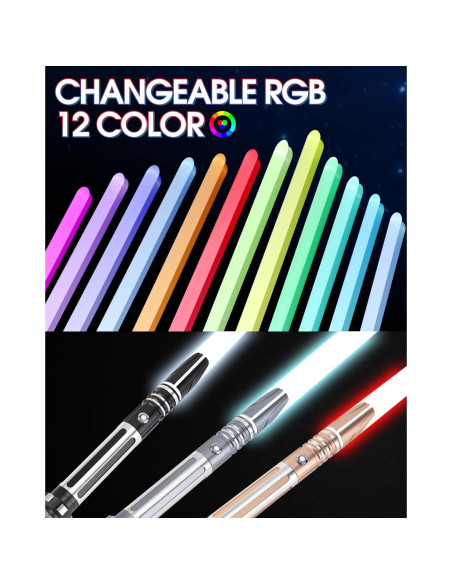 Sable de Luz RGB ANASABER S9 con Control de Movimiento 10 Sonidos Sable de Luz RGB ANASABER S9 con Control de Movimiento 10 Sonidos