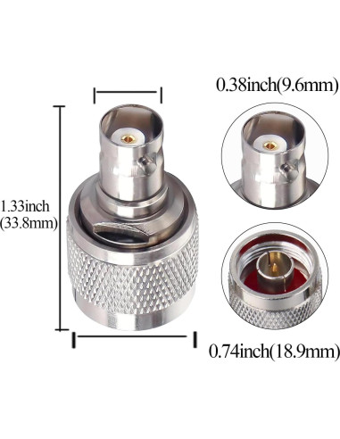 Adaptador Coaxial N Macho a BNC Hembra TUOLNK 2 Piezas