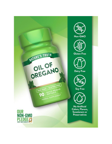 Aceite de Orégano Nature's Truth 4000mg 90 Cápsulas Rápidas