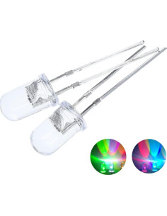 100 LEDs 5mm RGB Vrabocry Multicolor Parpadeo Rápido 2