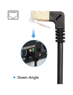 Cable Ethernet Cat8 SinLoon 0.5M 40Gbps 2000Mhz Ángulo 90 2