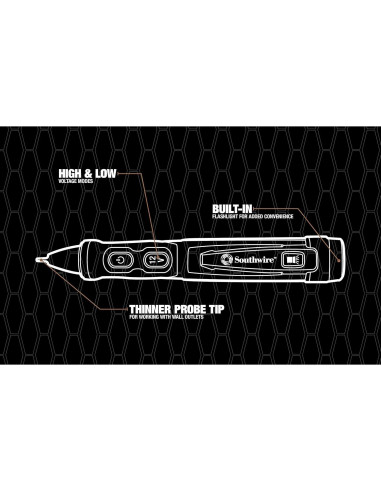 Probador de Voltaje AC Sin Contacto Southwire 40150N IP67