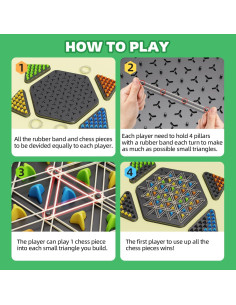 Juego de Ajedrez en Triángulo de Cadena Hcusus para 2-4 Jugadores 2