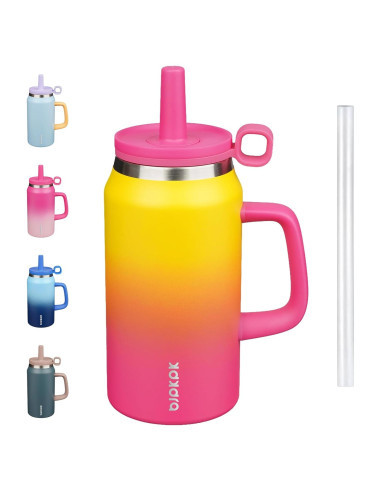 Vaso Aislado BJPKPK 1.42L Acero Inoxidable Arcoíris con Asa