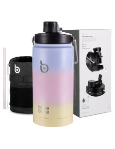 Botella de Agua Aislada 1.81L BOTELLA BOTELLA con Pajilla