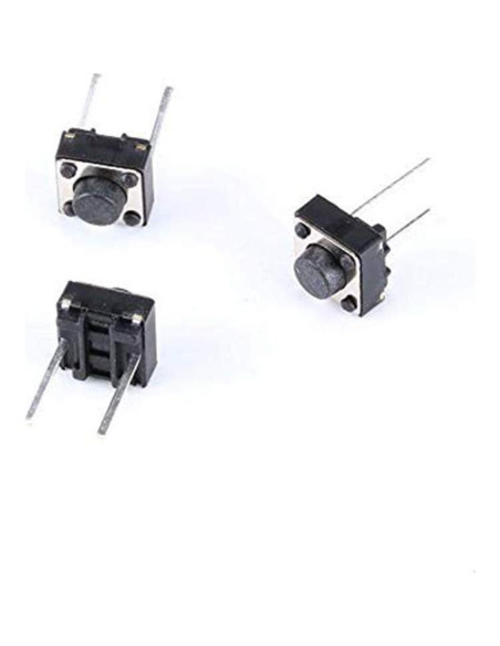 Interruptor Táctil 2 Pines DIP DAOKI 6x6x5mm 100 Pcs Interruptor Táctil 2 Pines DIP DAOKI 6x6x5mm 100 Pcs